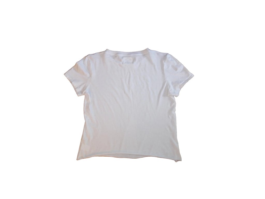 Red star neckline slub tee