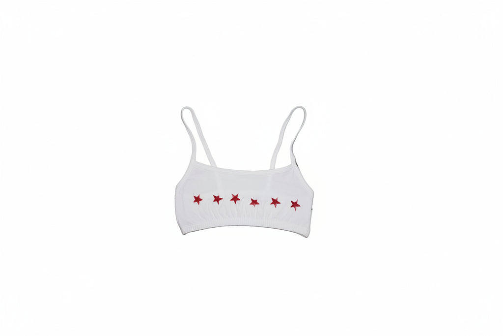 Red star bralette