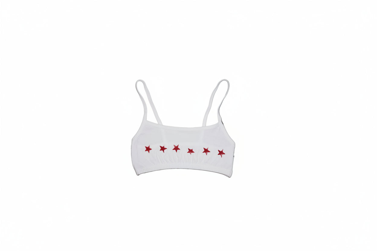 Red star bralette